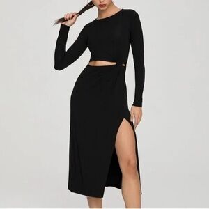 Good American Black Midi Dress